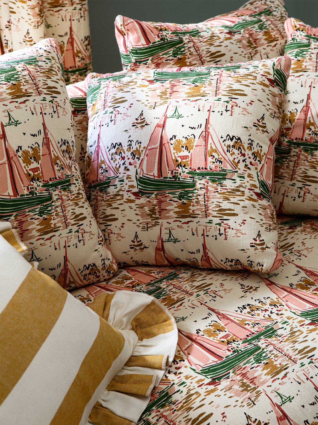 toile sailor pillows