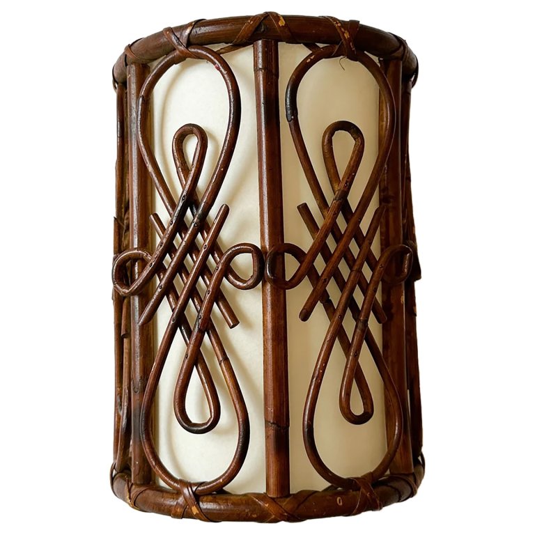 rattan light fixture