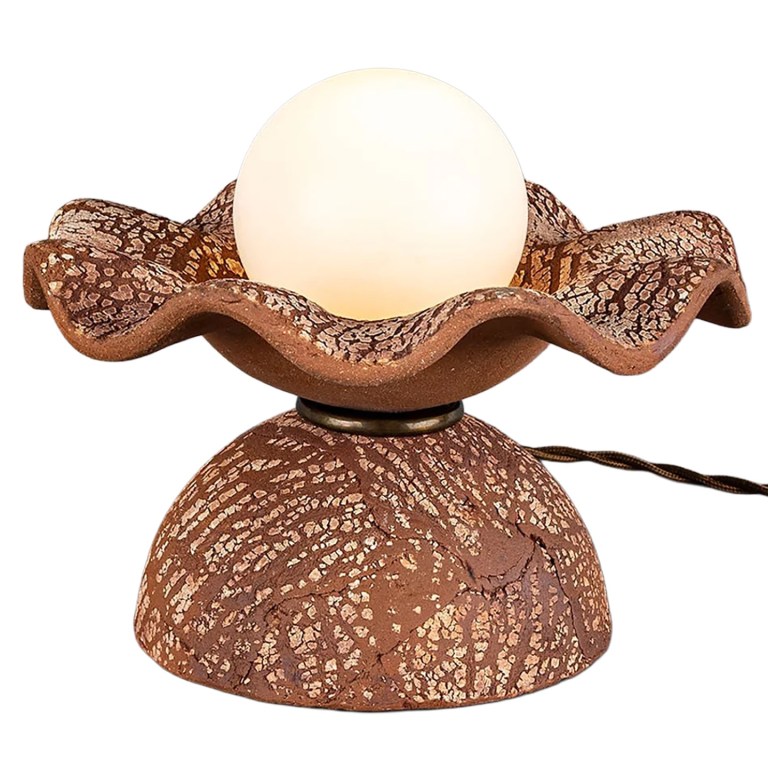sculptural shell lamp