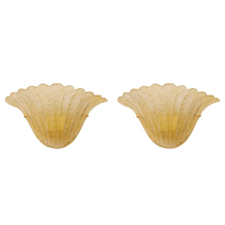 yellow glass sconces