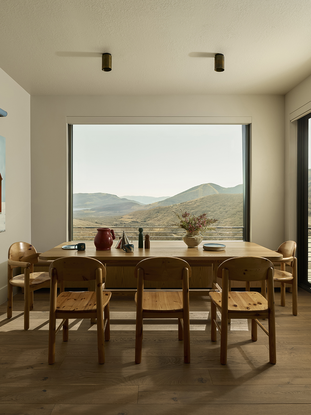 large picture window in dining nook