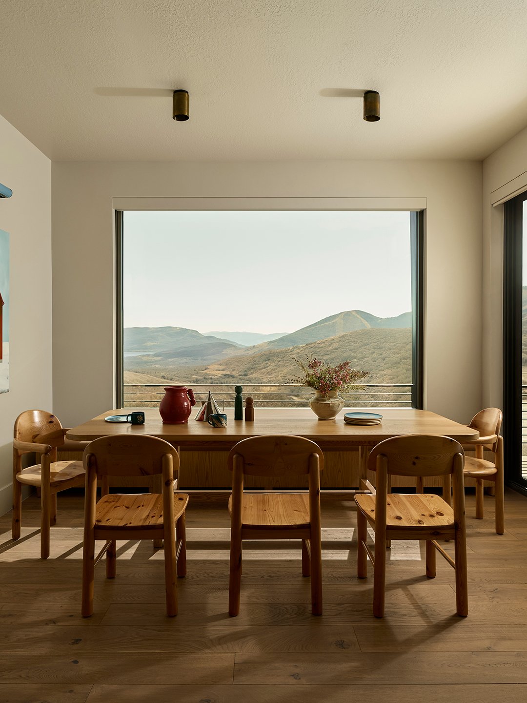 large picture window in dining nook