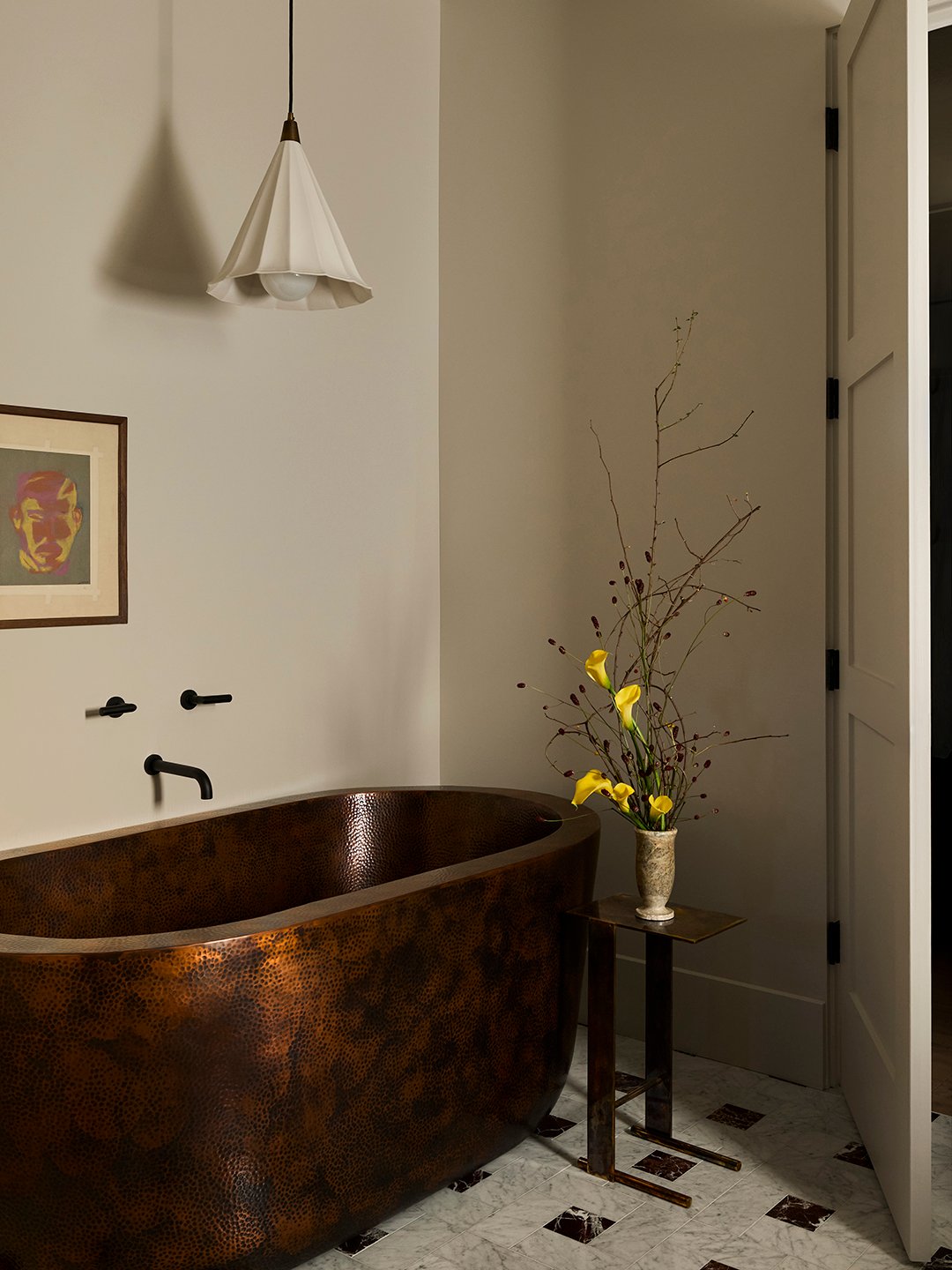 hammered copper tub