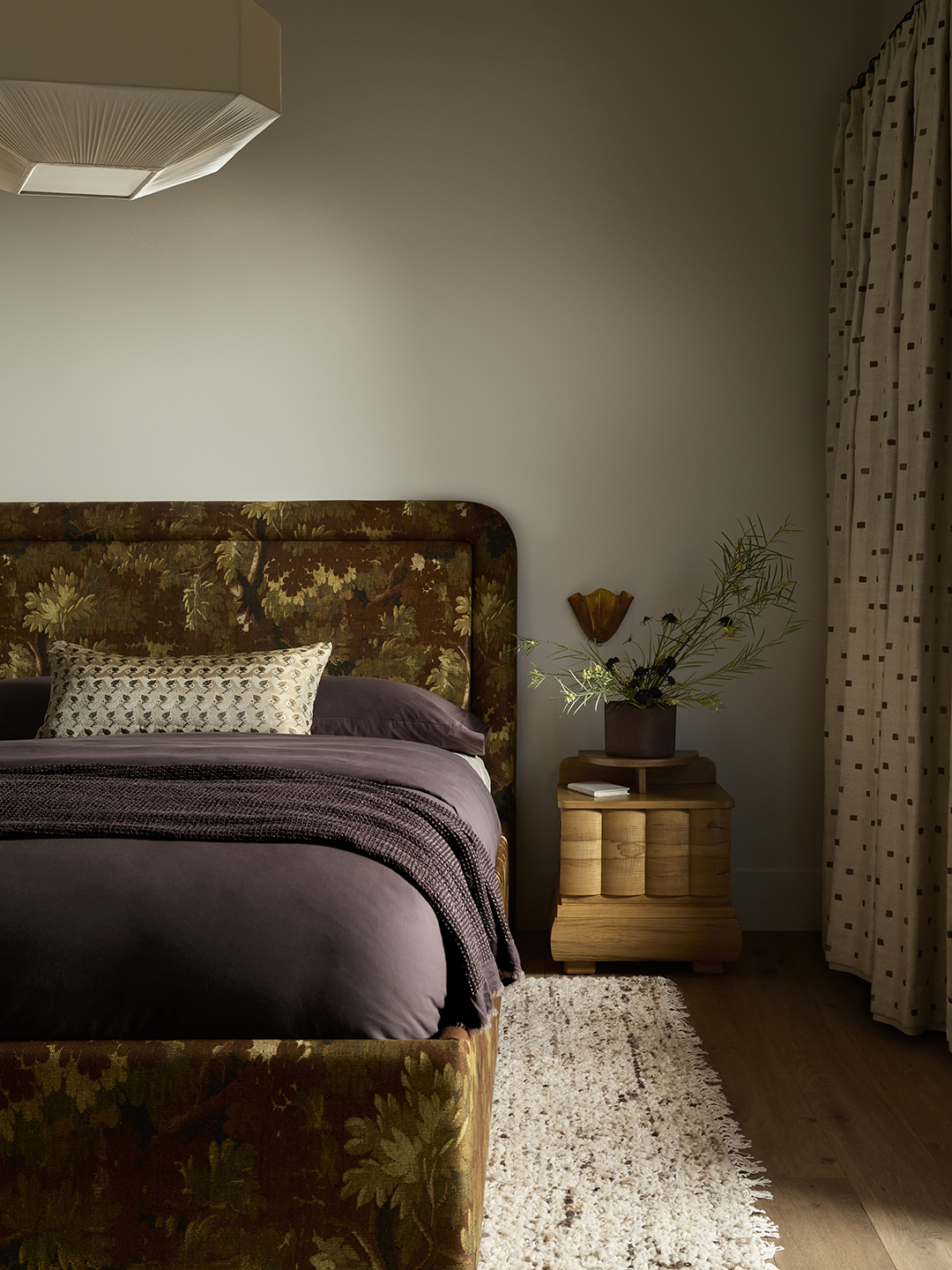 floral headboard