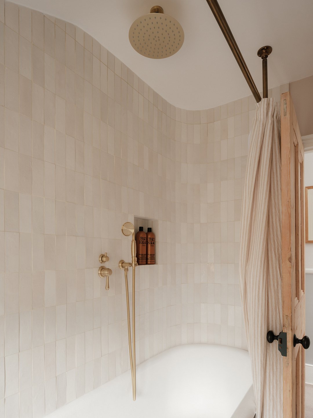 zellige tile shower