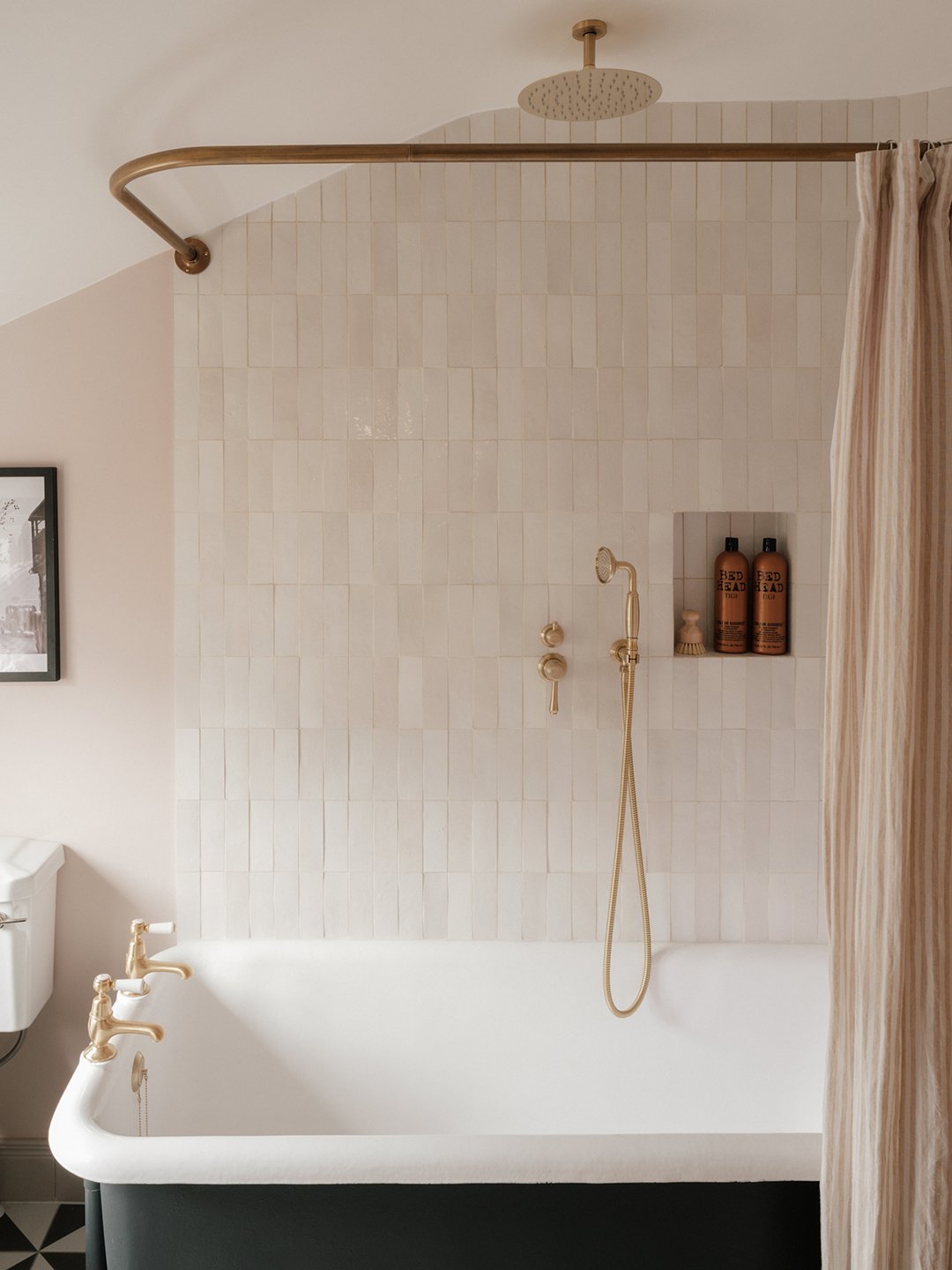 zellige tile shower