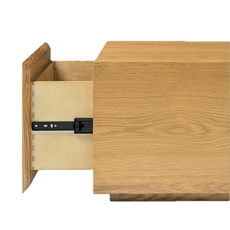 side table with hidden storage drawer