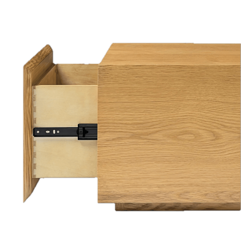 side table with hidden storage drawer