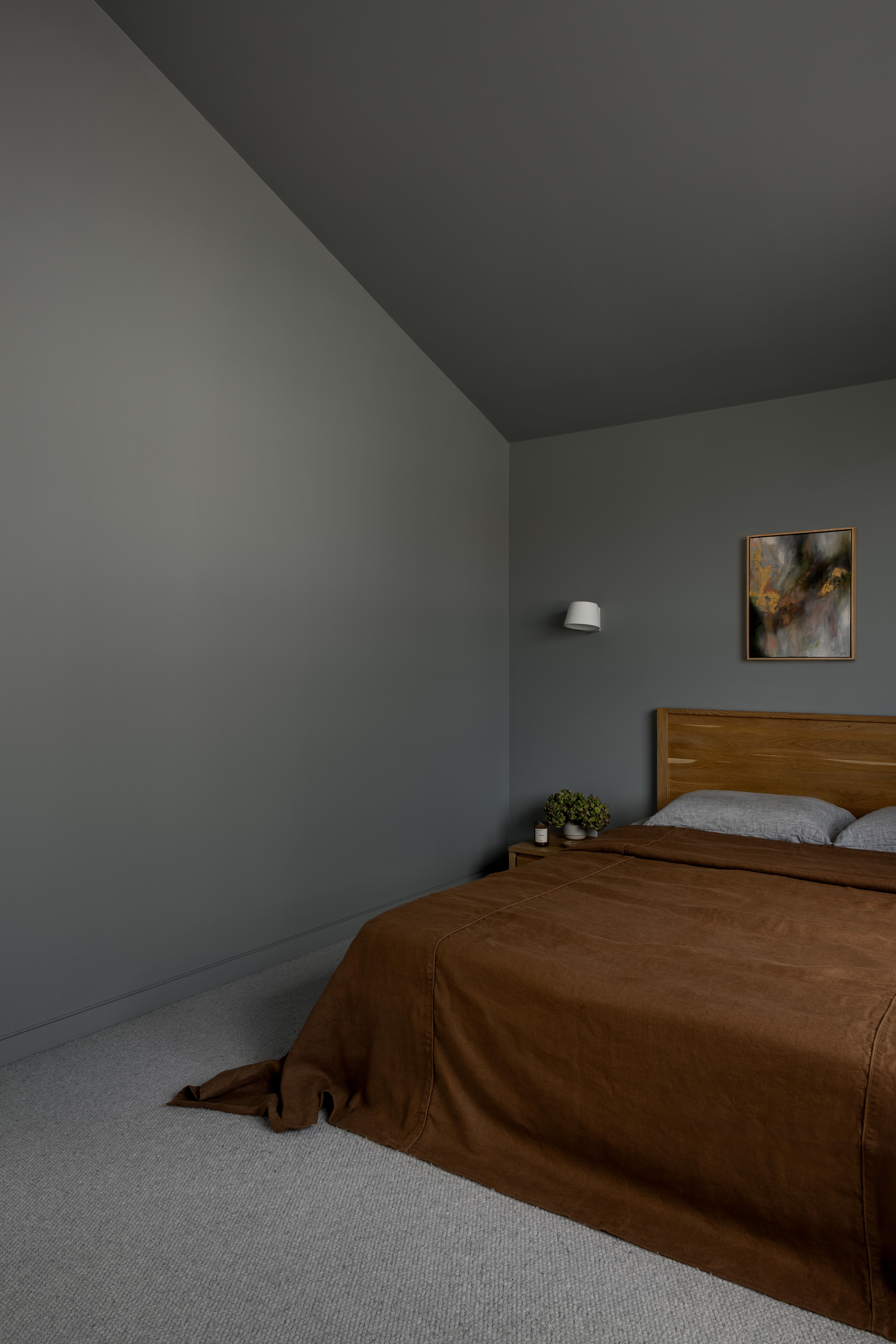 dark gray bedroom