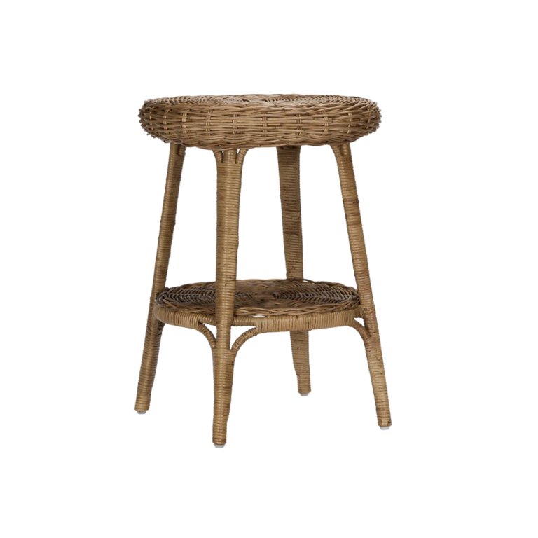 rattan side table