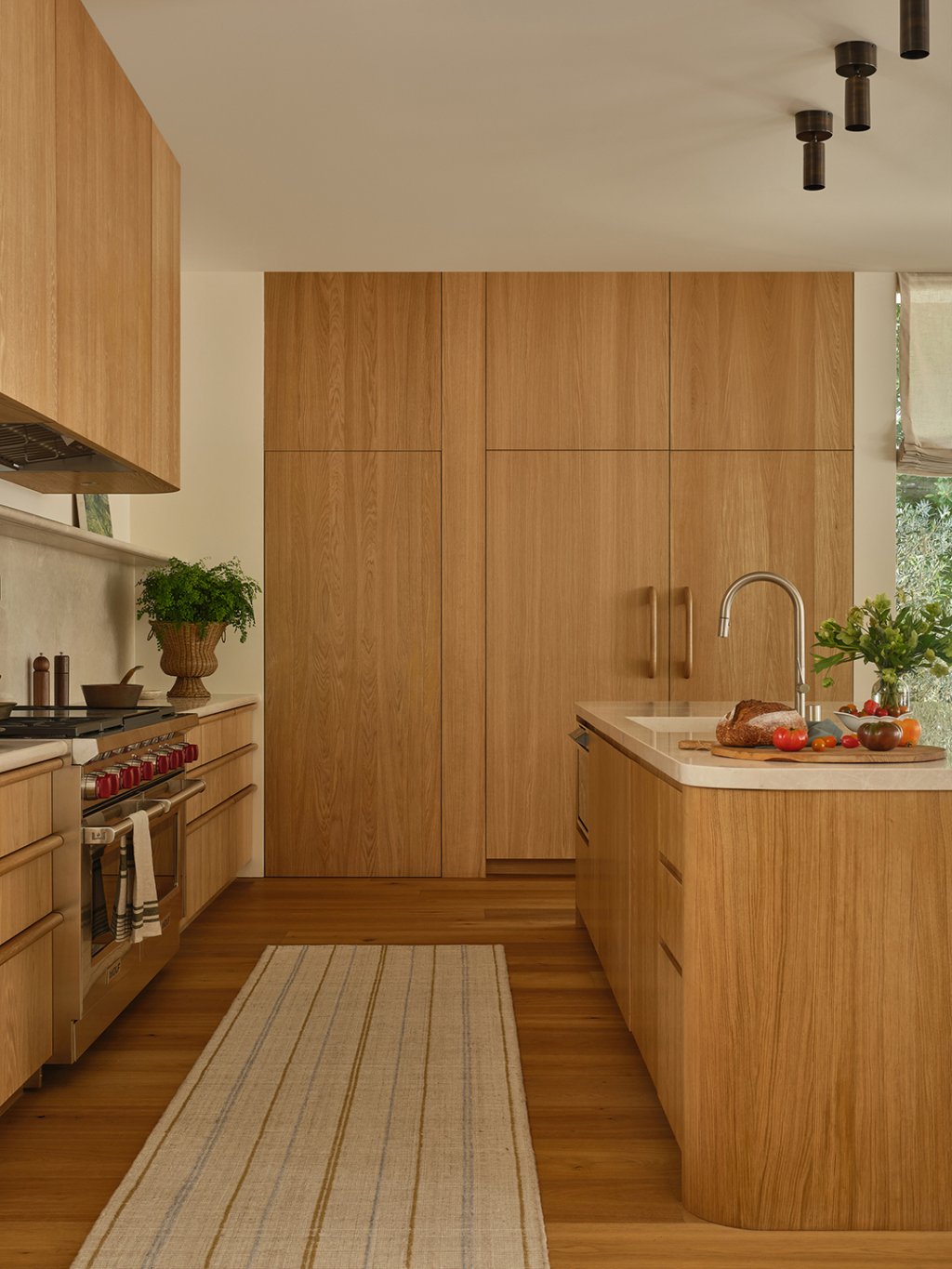 wood clad kitchen