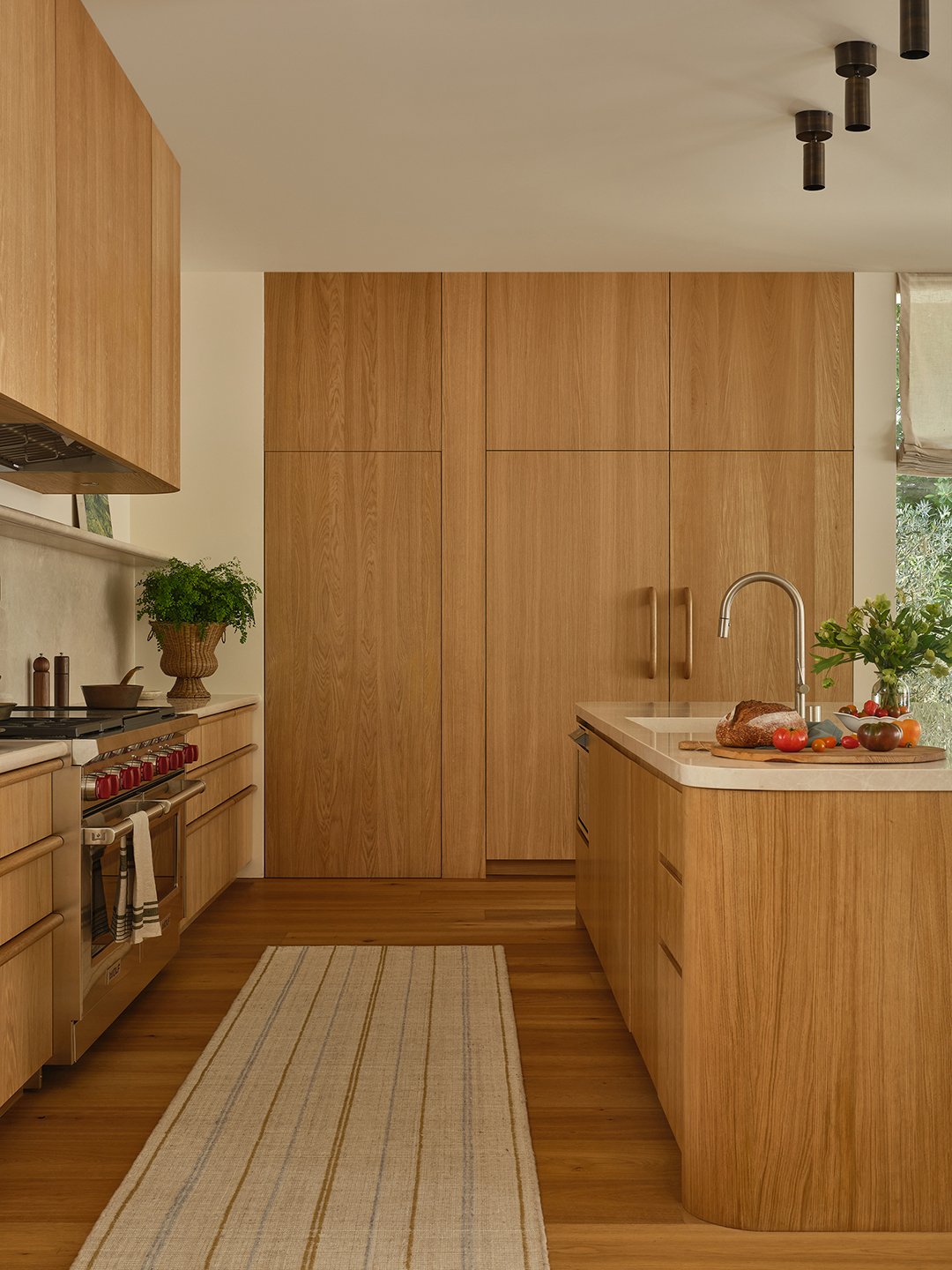 wood clad kitchen