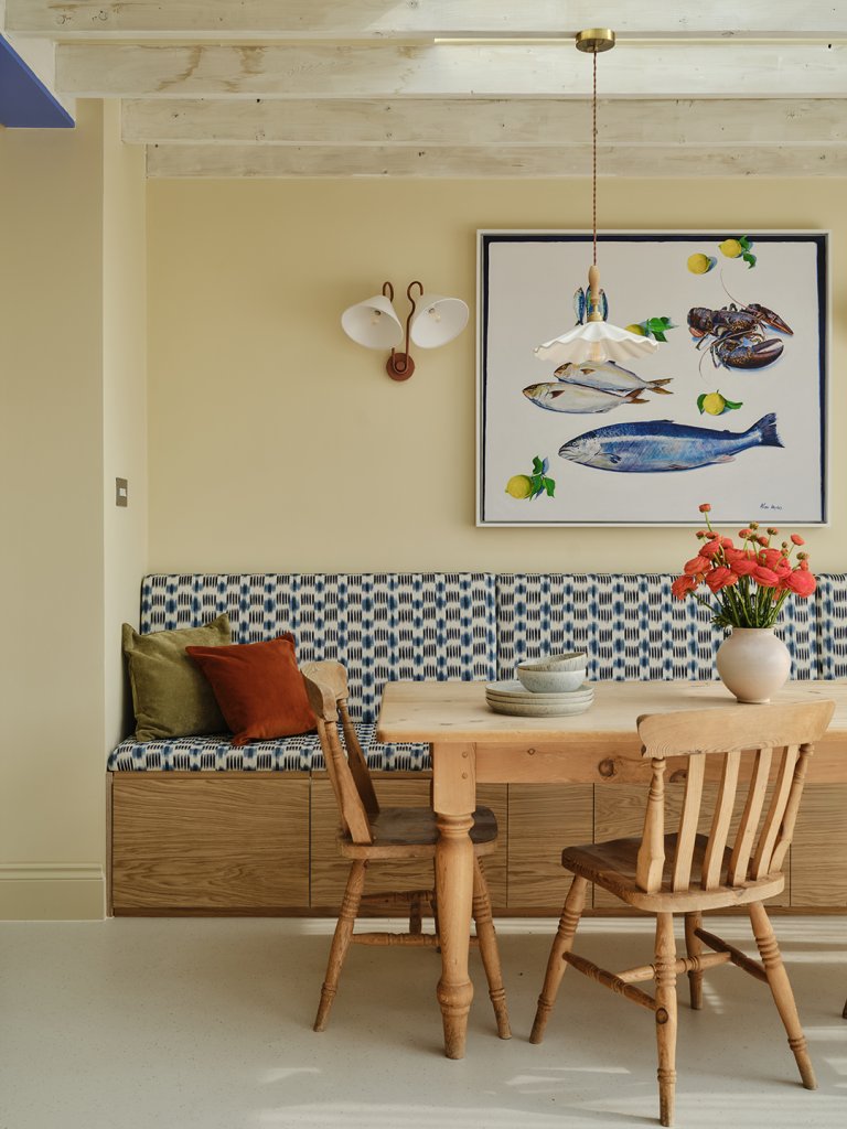 blue banquette