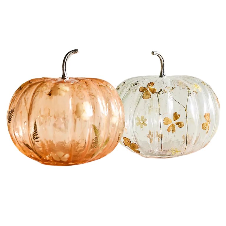 glass pumpkins