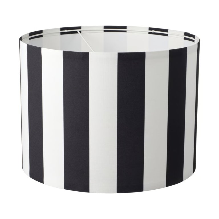 striped lampshade