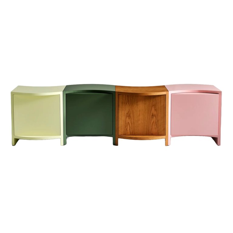 colorful credenza cubes