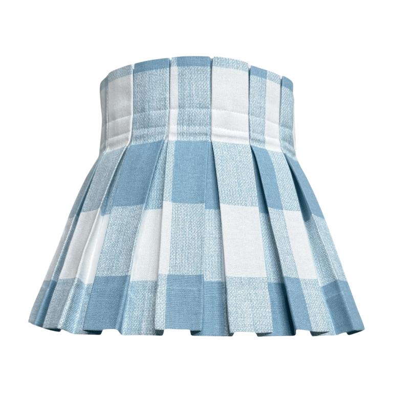 pleated gingham lampshade