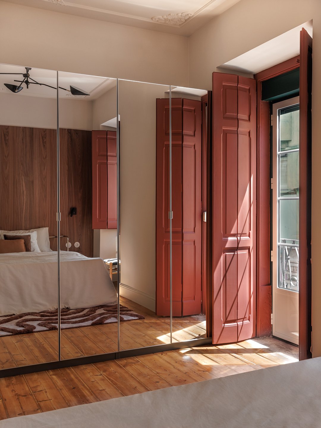 bedroom with balcony doors