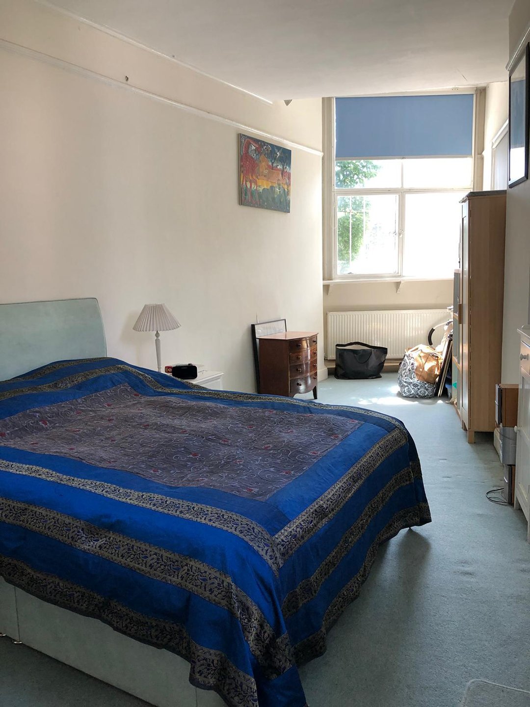 blue bedroom rug