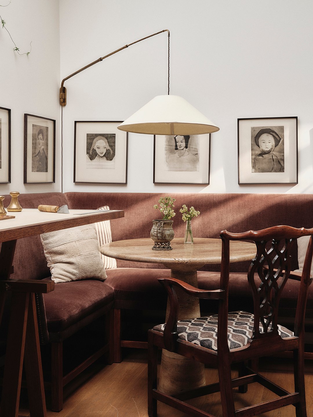 brown banquette