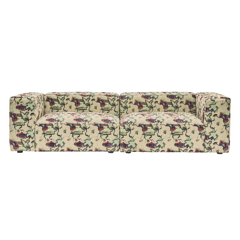 floral and plaid sofas