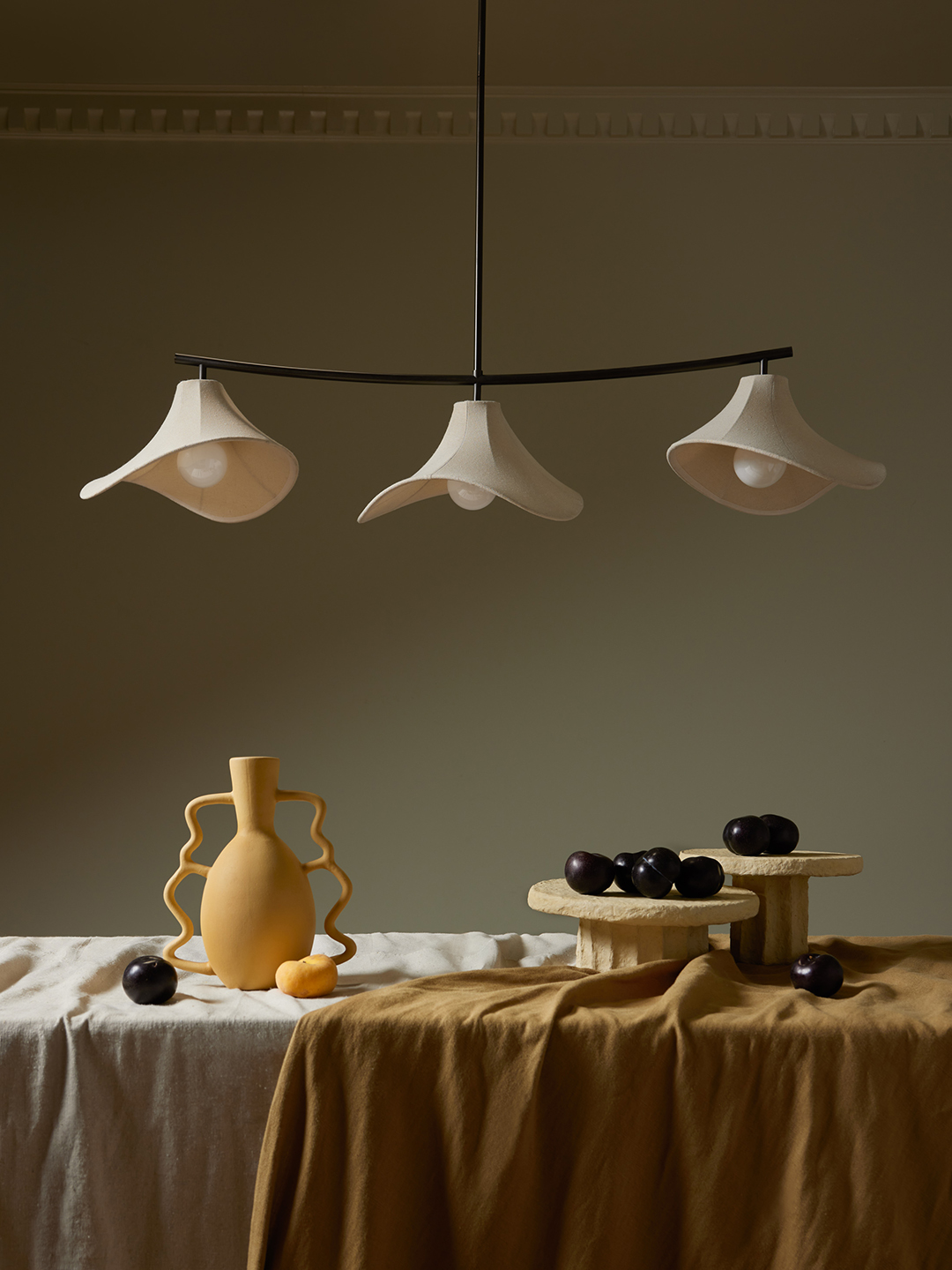 a pendant and tablescape