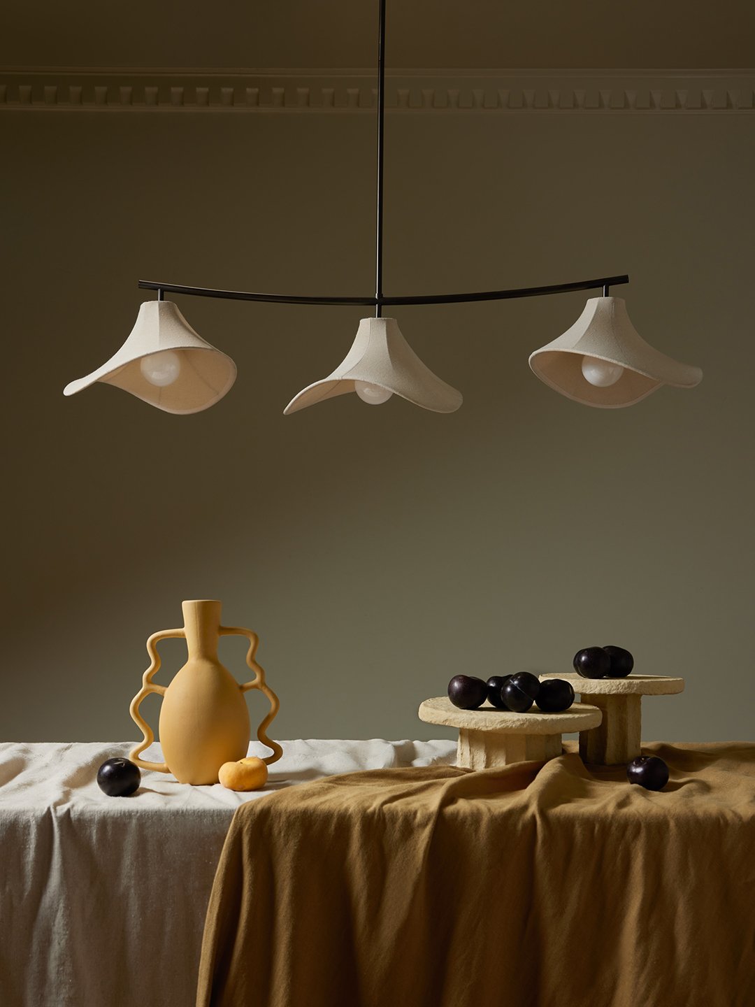 a pendant and tablescape