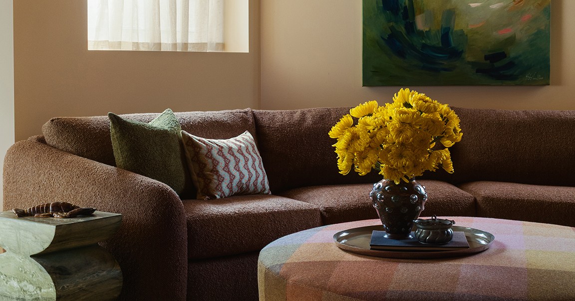 Before & After: A Gloomy Chicago Basement Gets Drenched in Sunset Hues