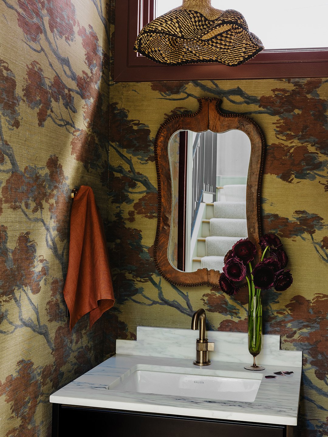 woven pendant over sink