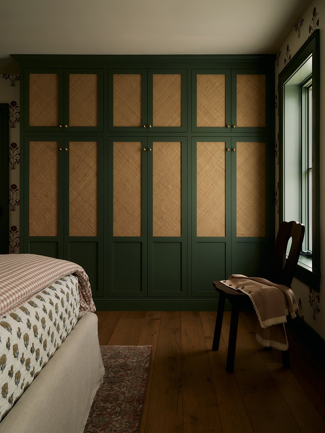green and cane closets