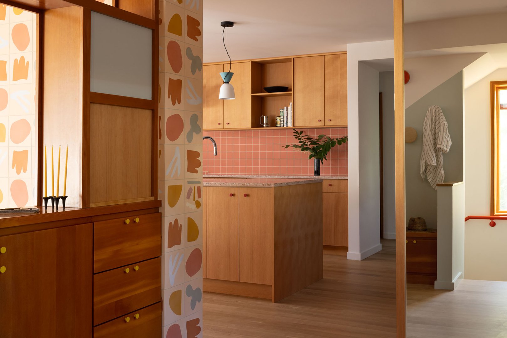 view into kitchen