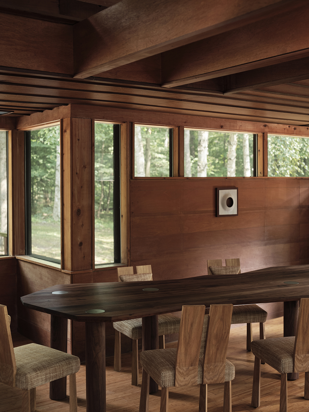 long wood dining table