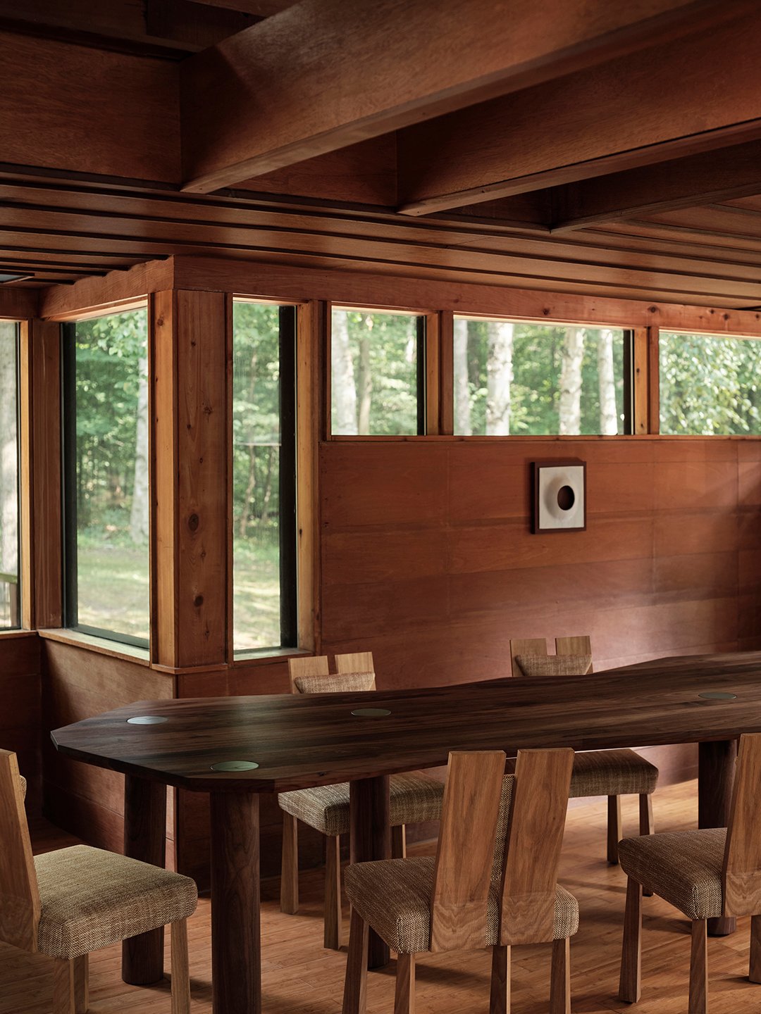 long wood dining table