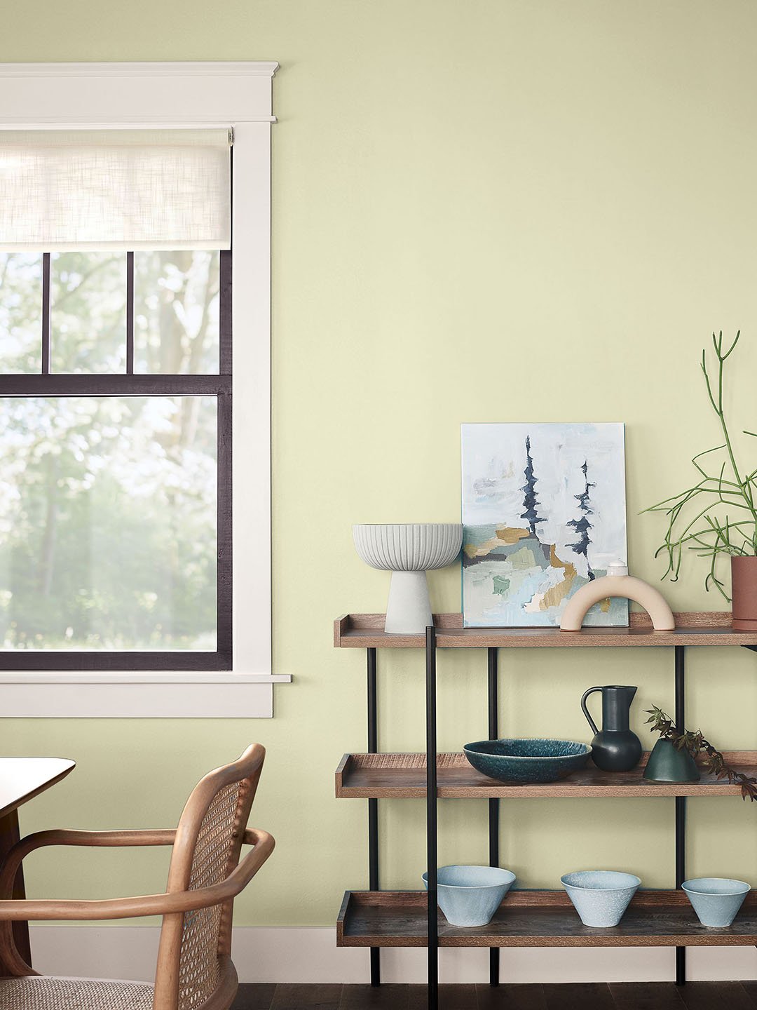 yellow-green walls