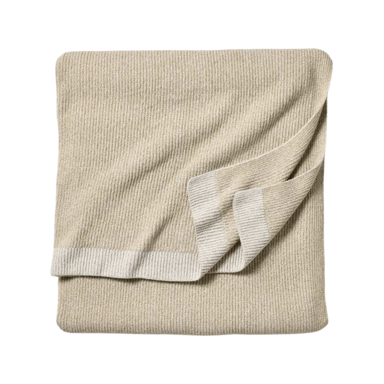 beige throw