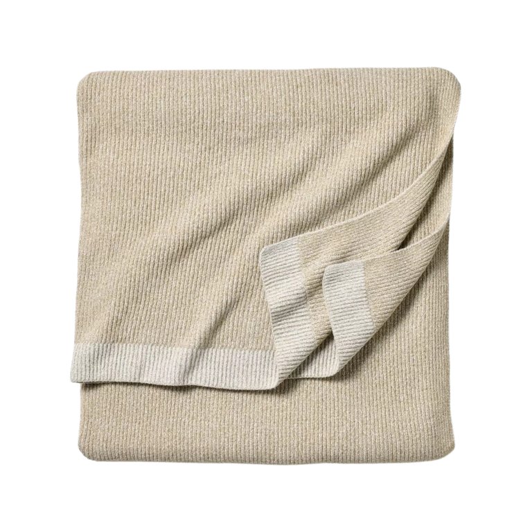 beige throw