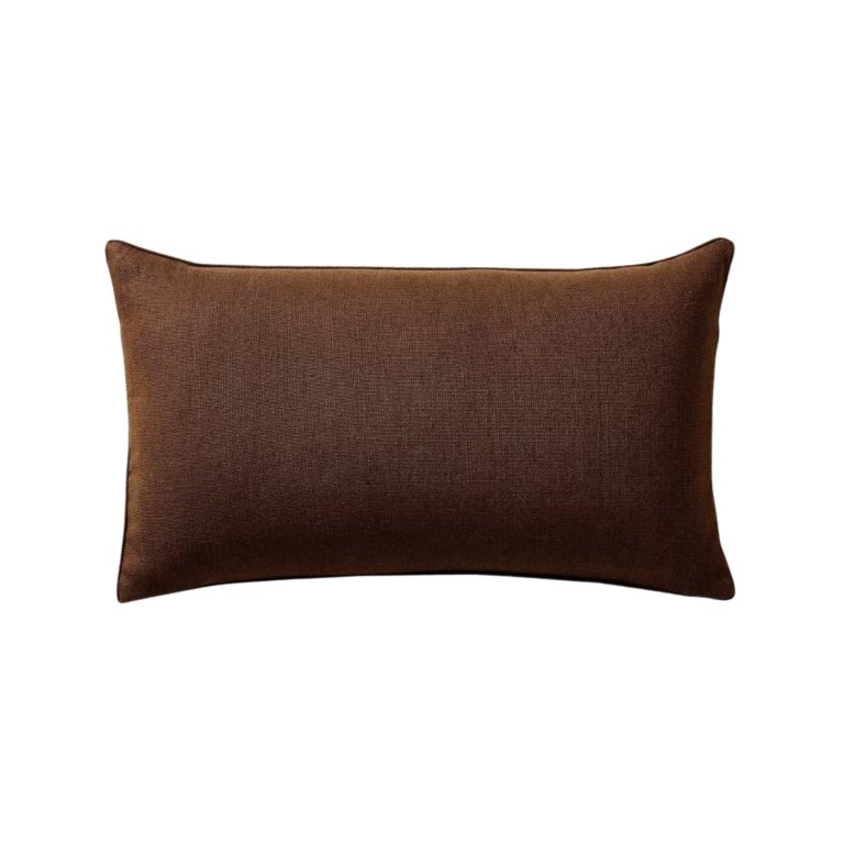 brown lumbar pillow
