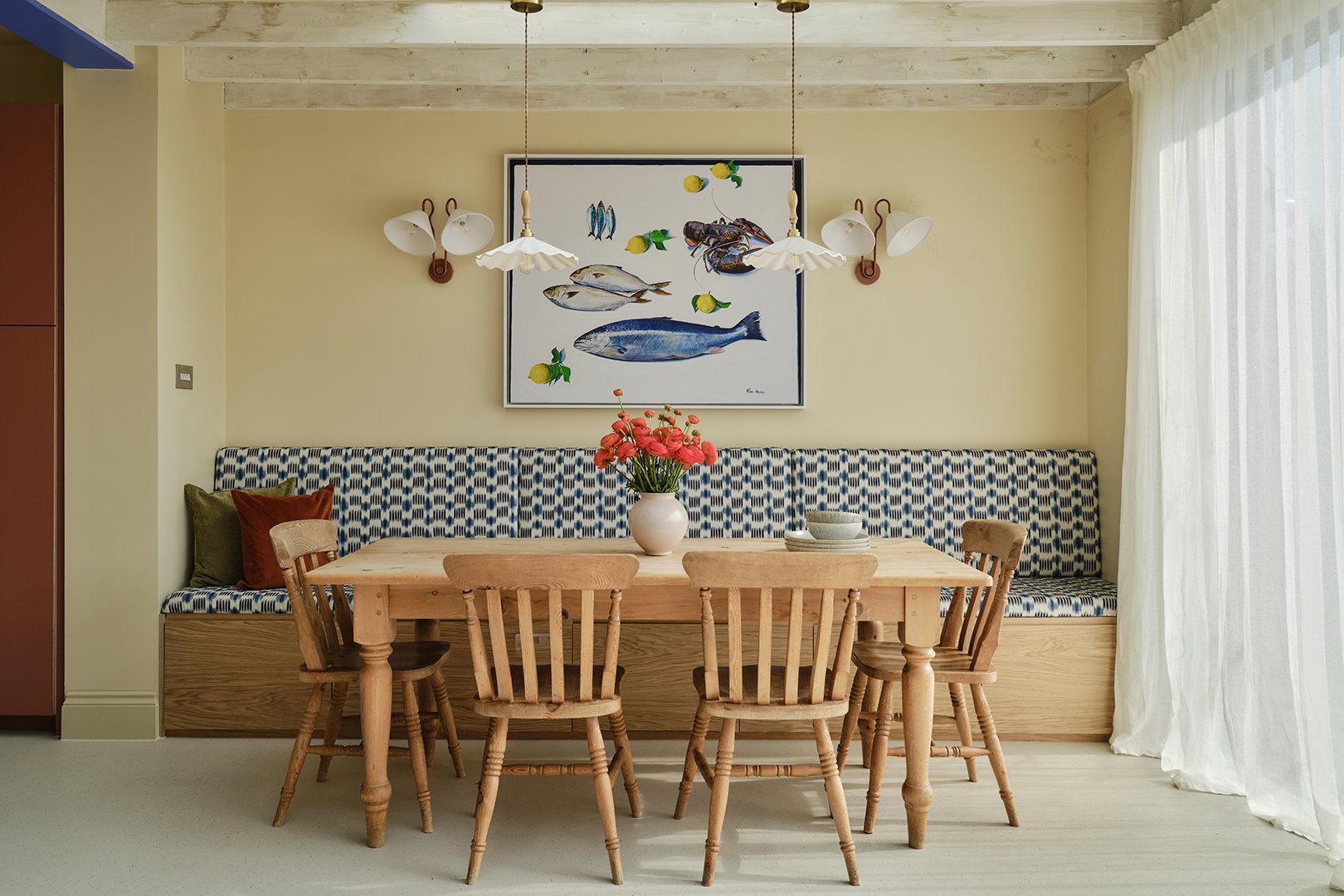 blue banquette