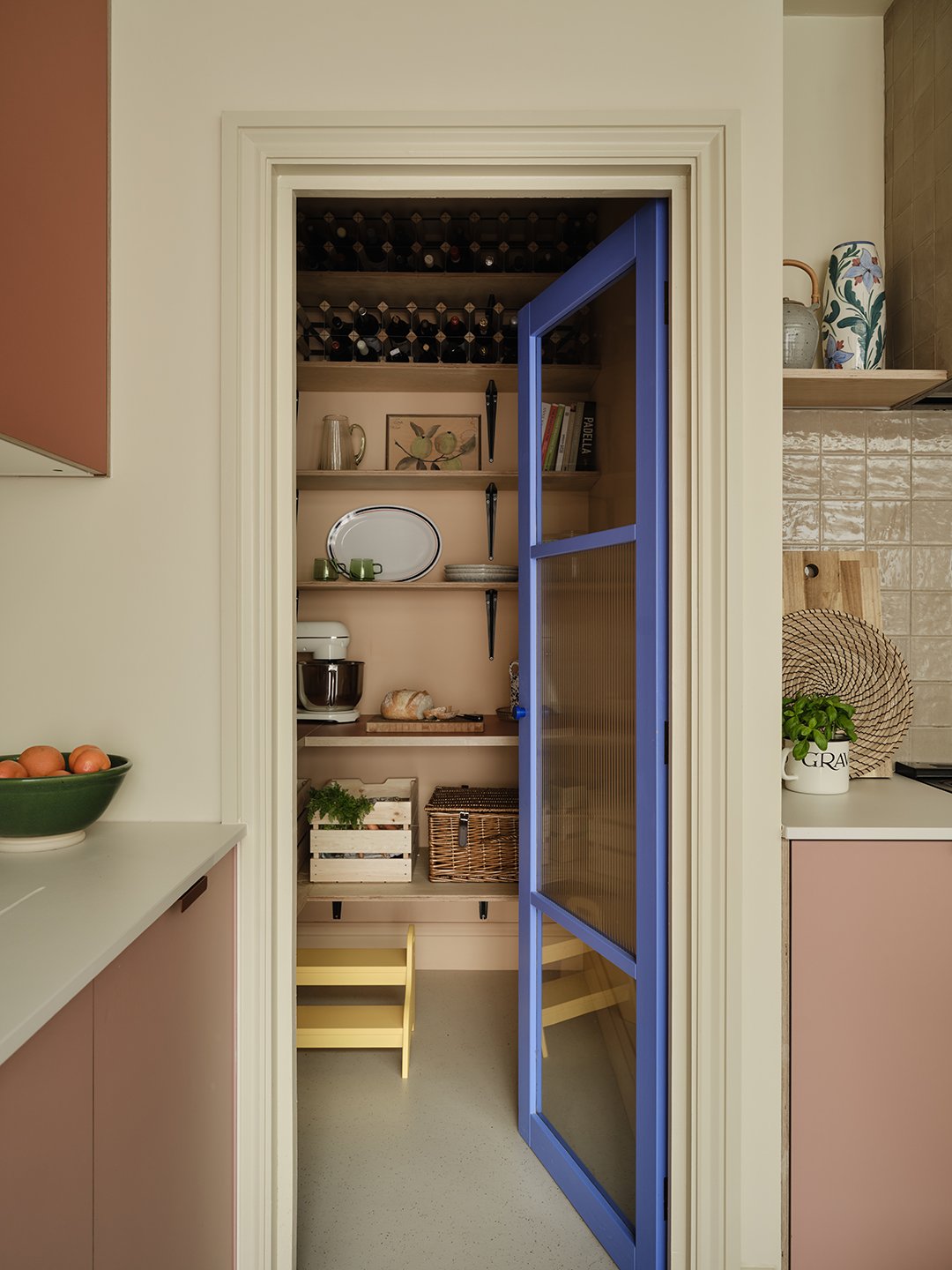 purple pantry door