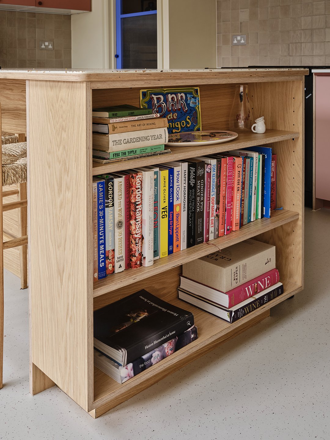 cookbook shelves