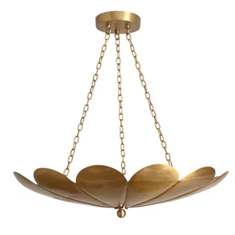 floral brass chandelier