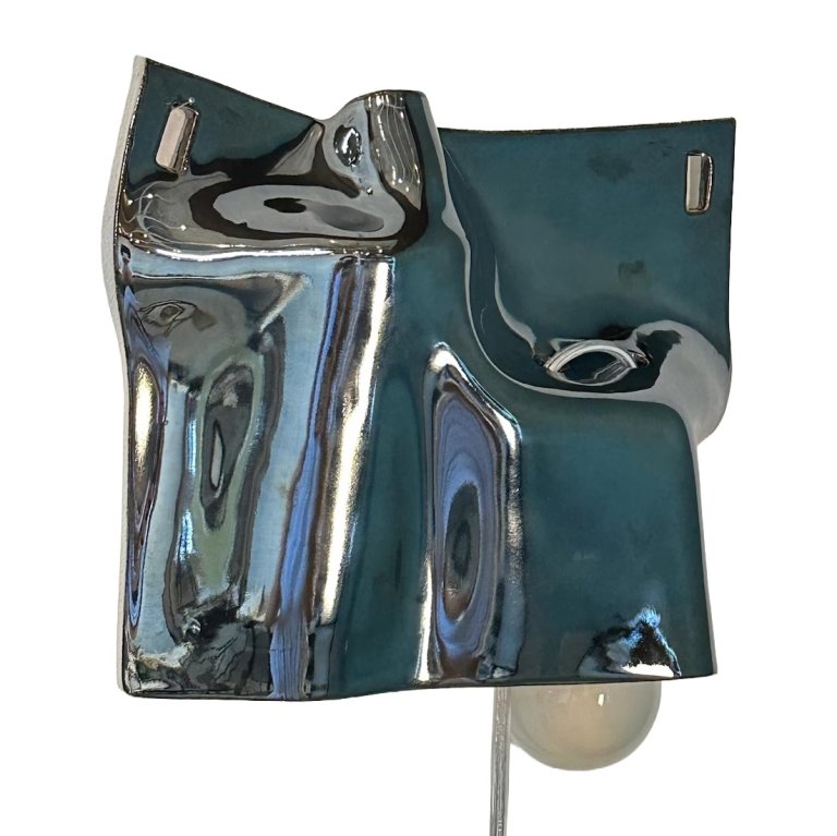 silver sculptural light