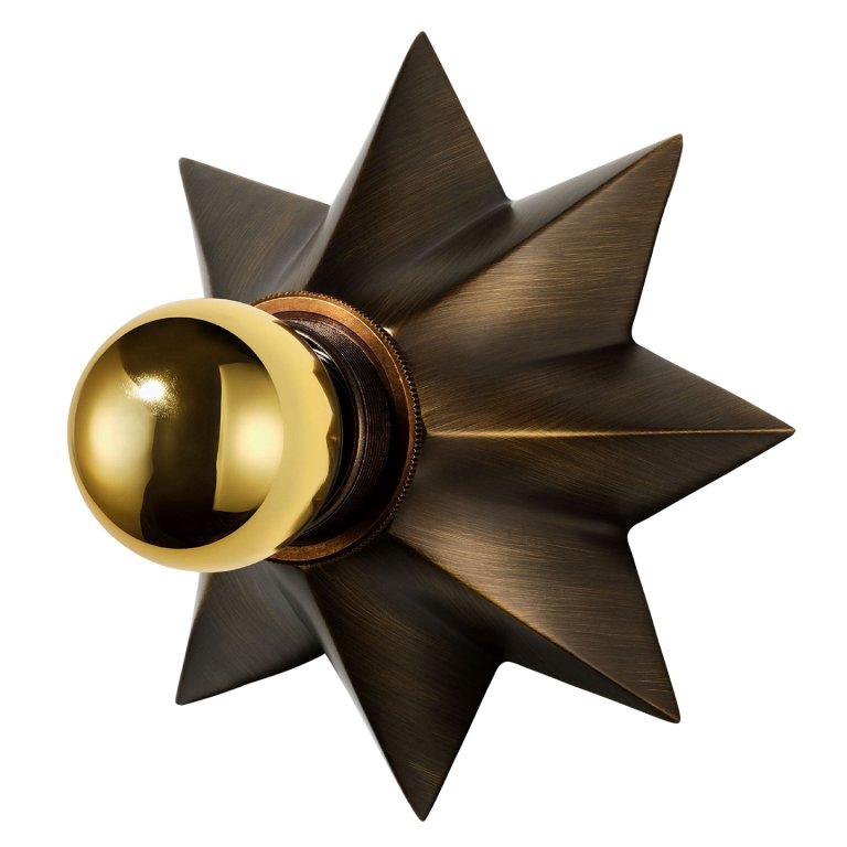 antique brass star sconce
