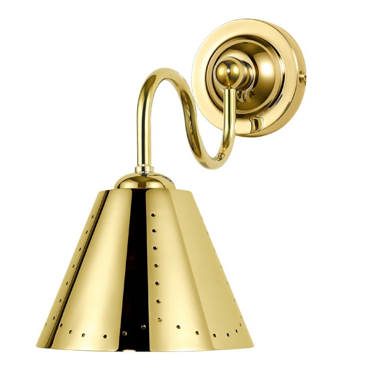 brass sconce with brass shade
