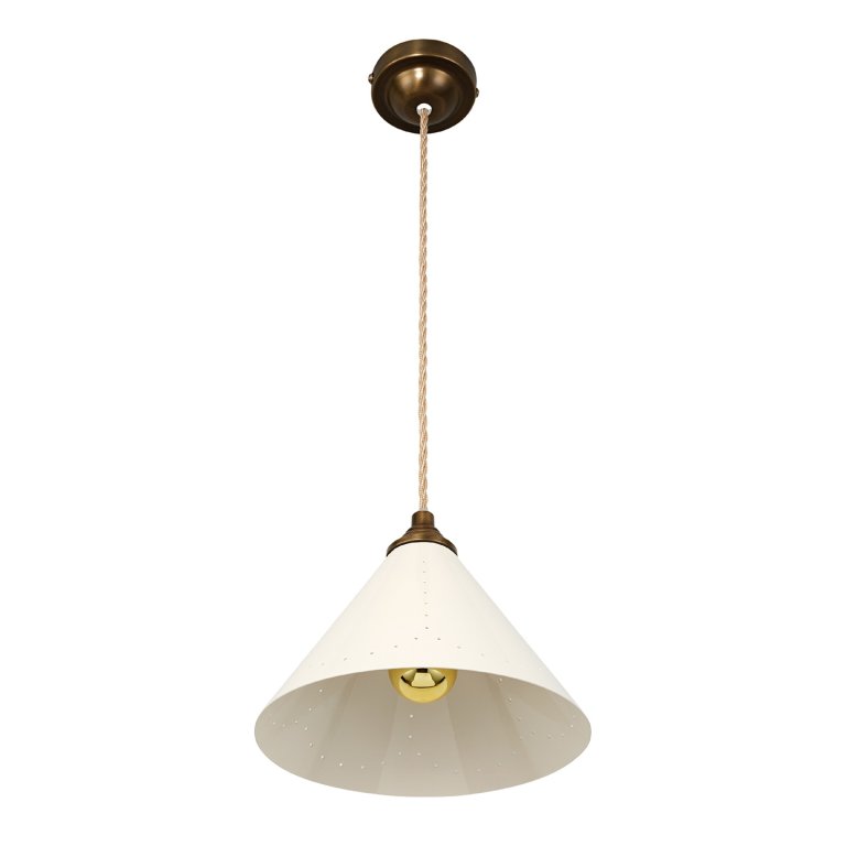 white cone pendant light