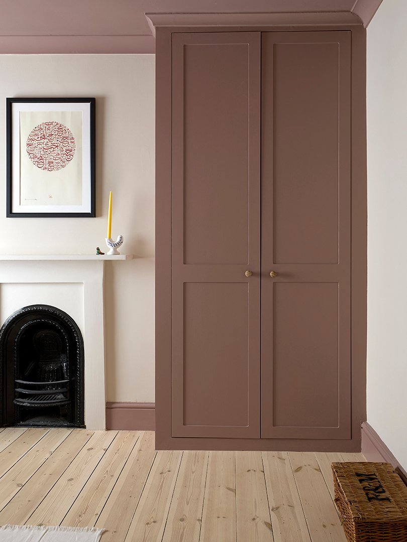 mauve closet in room