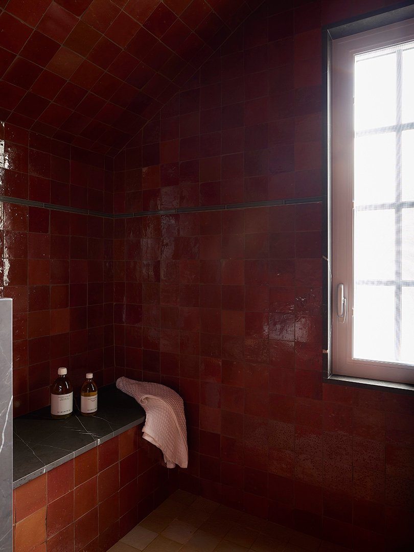 in shower