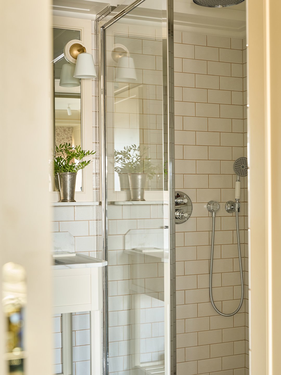 subway tile shower