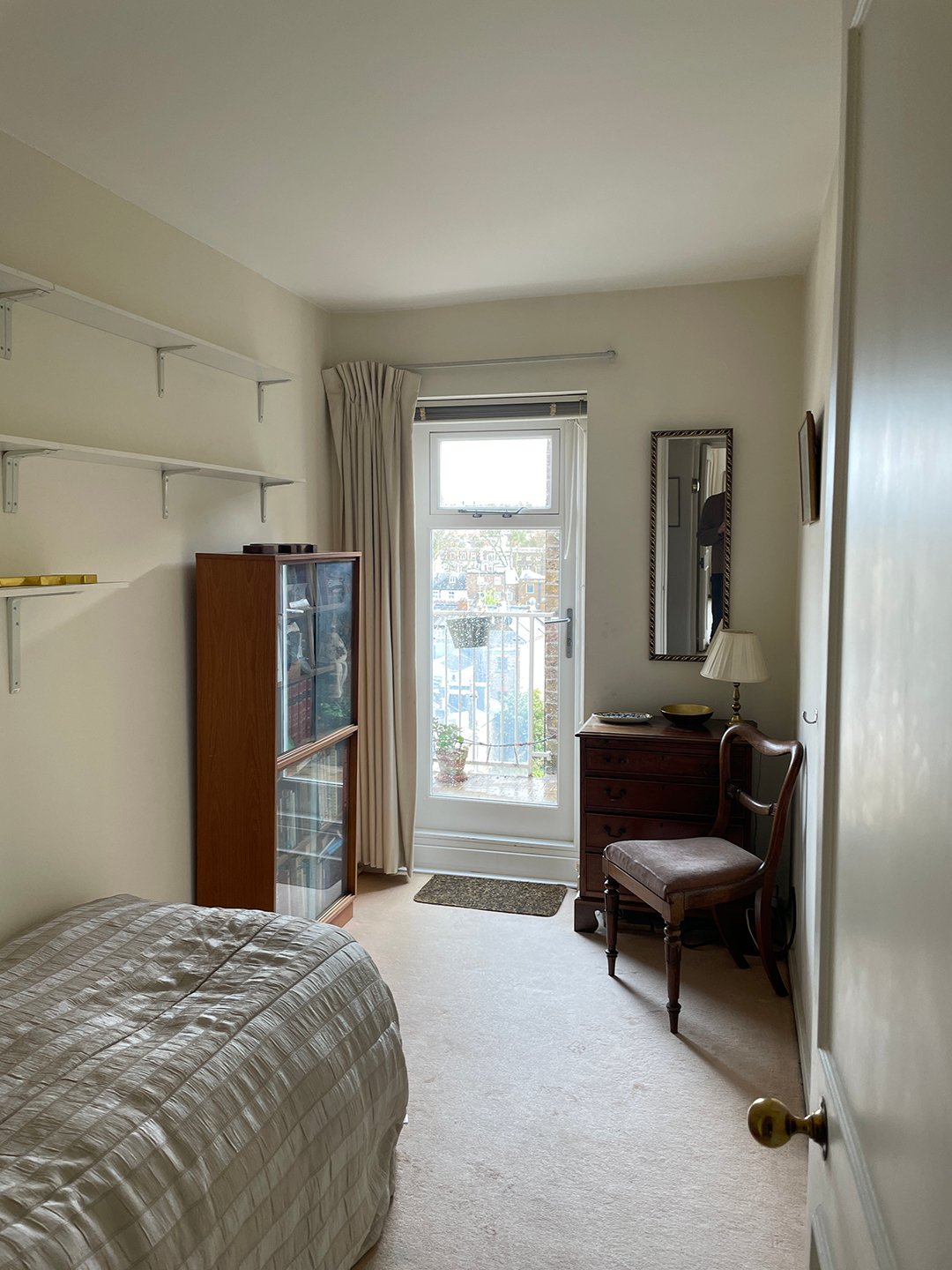 narrow bedroom