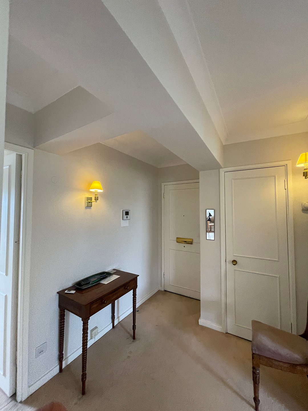 white entryway